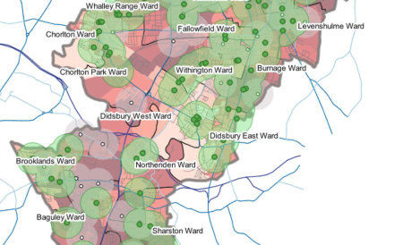 map of manchester revealing areas of food poverty
